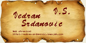 Vedran Srdanović vizit kartica